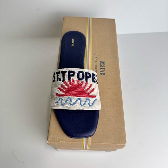 Maeve Shoes - Anthropologie Maeve St. Tropez Beaded Slide Sandals